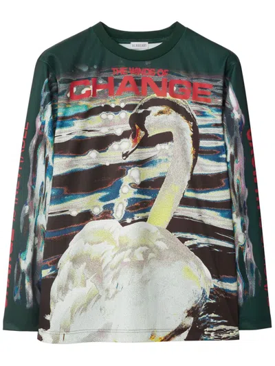 BURBERRY LANGARMSHIRT MIT GRAFISCHEM PRINT