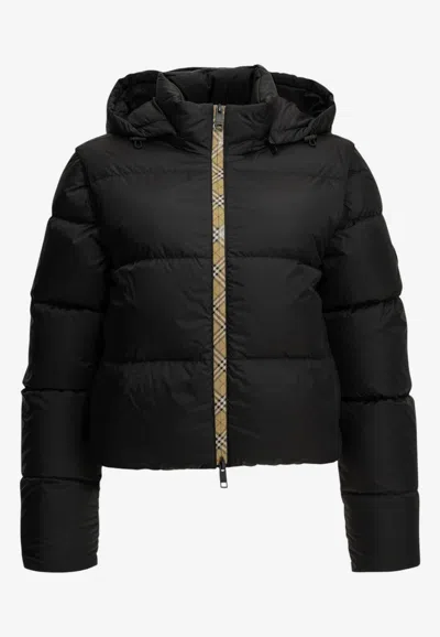 Burberry Langdale Short Down Jacket In Black