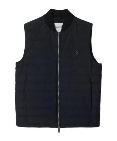 Burberry Langham Down Vest In Indigo