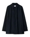 Burberry Lapel Long-sleeved Casual Jacket In Black