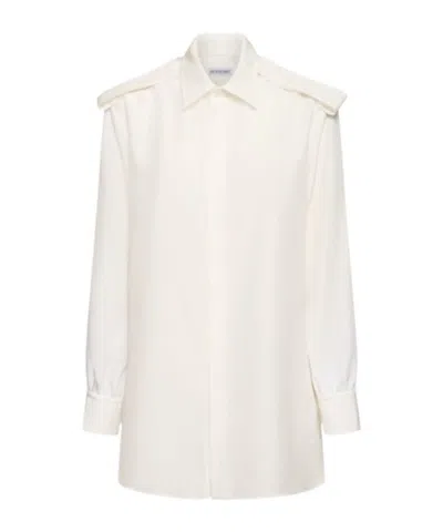 Burberry Silk Shirt In White