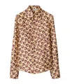 Burberry Lapel Long-sleeved Shirt In Sand Color
