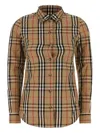 Burberry Cotton Shirt With Embroidered Check Pattern