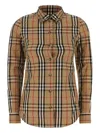 Burberry Cotton Shirt With Embroidered Check Pattern