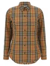 Burberry 'curved Hem Buttoned Cuffs Long Sleeves Shirt' In Brown