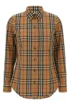 Burberry 'curved Hem Buttoned Cuffs Long Sleeves Shirt' In Brown