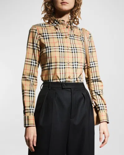 BURBERRY LAPWING VINTAGE CHECK COTTON SHIRT