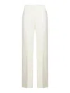 Burberry Women's Lar Beige Linen Pants With Runned Waist In Pfp