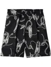 Burberry Chain-link Print Knee-length Shorts