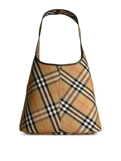 Burberry Large  Beige Cotton Bag