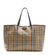 Burberry Large Canvas Highlands Tote Bag In Sand