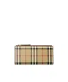 Burberry Canvas Wallet Check Pattern Rectangular Shape In Brown