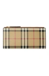 Burberry Canvas Wallet Check Pattern Rectangular Shape In Multi