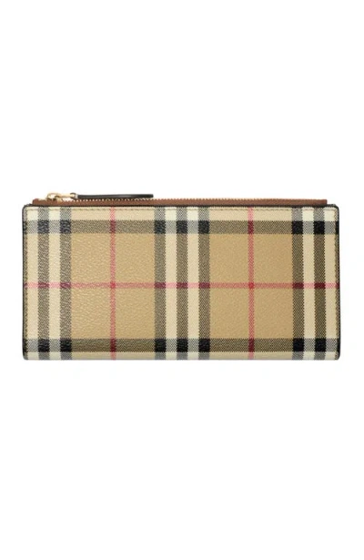 Burberry Large Check Bifold Wallet In Multi