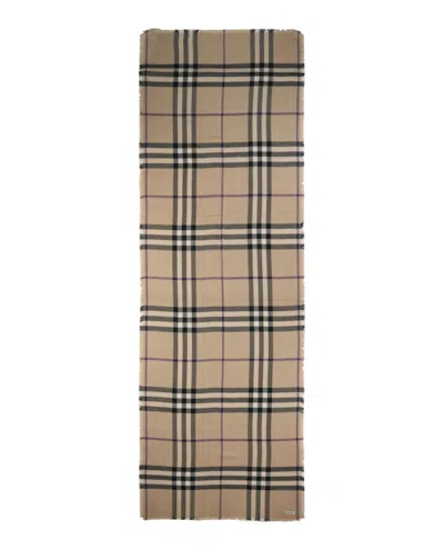 Burberry Large Check Gauze Scarf