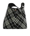 Burberry Small Check Shoulder Bag In Black