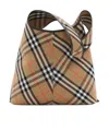 Burberry Women Embroidered Canvas Large Check Shopping Bag In Multicolor