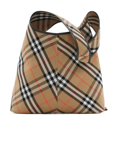 BURBERRY BURBERRY LARGE CHECKED SHOULDER BAG