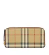 Burberry Vintage Check-pattern Zipped Wallet In Brown