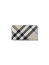 BURBERRY LARGE CHECKED ZIP-AROUND WALLET