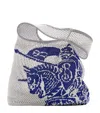 Burberry Large Crochet Ekd Tote Bag In White