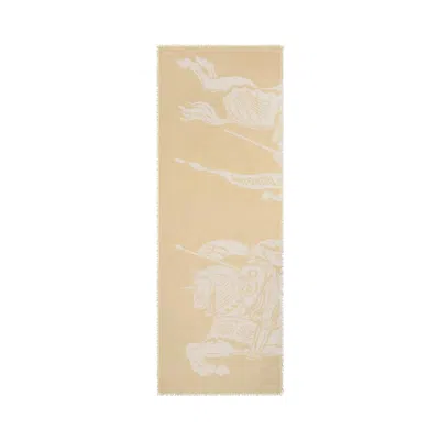 Pre-owned Burberry Large Ekd Lw Scarf 'sand' | Tan | Men's Size Onesize In Brown