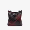 Burberry Large Leather Highlands Shoulder Bag In Red