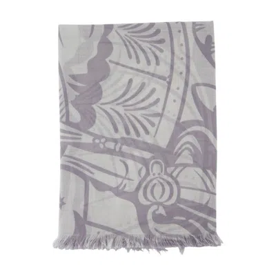 Burberry Large Scarf In Gray