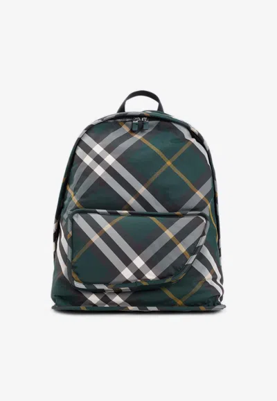 Burberry Large Shield Backpack In Green