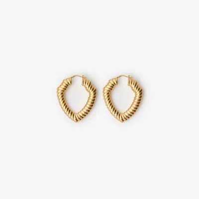 Burberry Small Gold-plated Shield Hoop Earrings