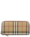 Burberry Large Vintage Check E-canvas & Leather Card Case