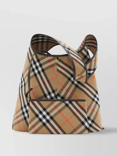 BURBERRY LARGE VINTAGE CHECK SHOULDER BAG