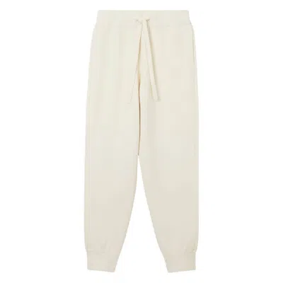 Burberry Larkan Cashmere Blend Jogging Pants In White