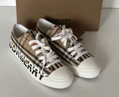 Pre-owned Burberry Larkhall Logo Women's Archive Beige Sneakers 12 Us (42 Eu) 8024301
