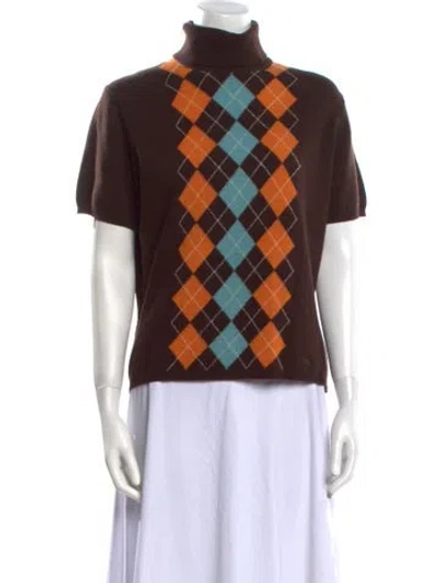 Pre-owned Burberry Late 1990's - Early 2000's Wool Sweater In Brown