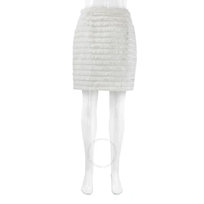 Burberry Layered Cotton And Silk-blend Skirt In White
