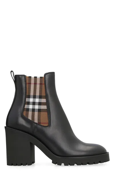 BURBERRY BURBERRY LEATHER ANKLE BOOTS