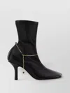 Burberry Leather Ankle Boots Chain Detail
