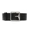 Burberry B-buckle Leather Belt In Black