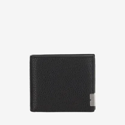 Burberry Leather B Cut Wallet In Black