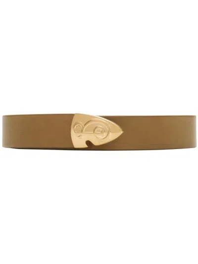 BURBERRY LEATHER B-SHIELD BELT