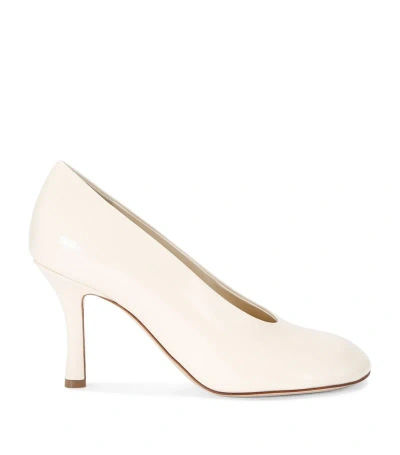 Burberry Leather Baby Pumps 85 In Bone