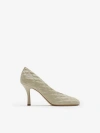 Burberry 85mm Leather Pumps In Plaster