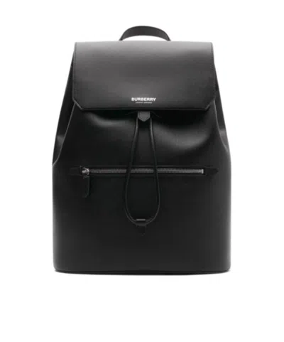 Burberry Leather Backpack In Black