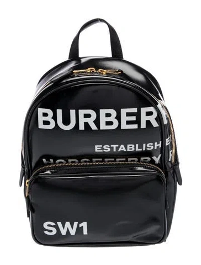 Pre-owned Burberry Leather Backpack In Black