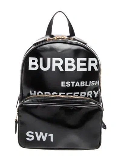 Pre-owned Burberry Leather Backpack In Black