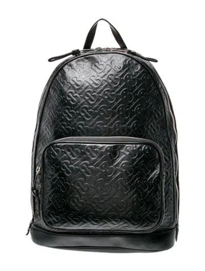 Pre-owned Burberry Leather Backpack In Black