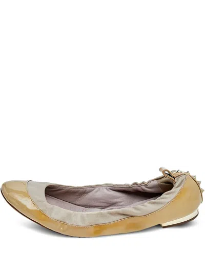 Pre-owned Burberry Leather Ballet Flats