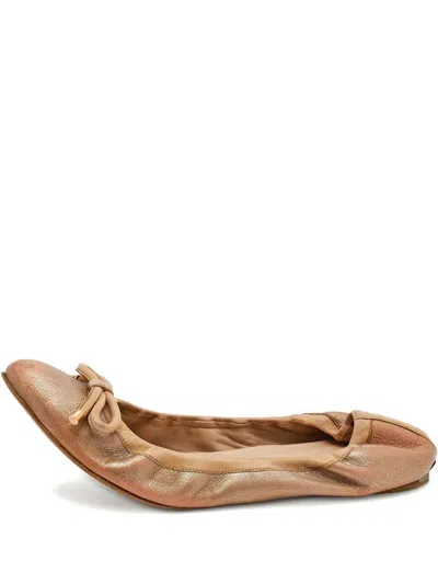 Pre-owned Burberry Leather Ballet Flats