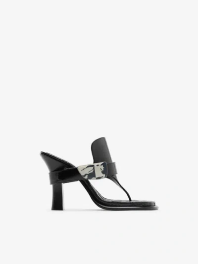 BURBERRY Leather Bay Sandals